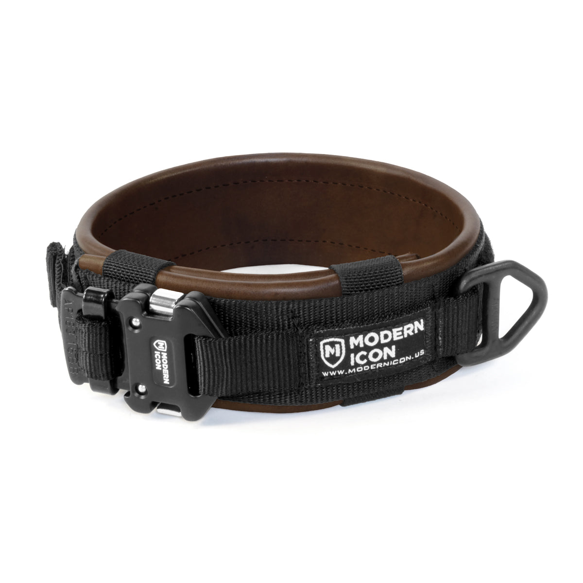 Hundhalsband klätt i skinn - Leather Wrapped 2″ Rigid Collar